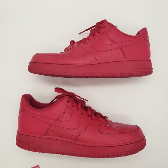 Nike Air Force 1 Mens 11.5 Triple Red Low Shoe Sneaker CW6999-600 - Picture 12 of 12